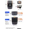 Widesea Camping Cooking System with Heat Exchanger Outdoor Gas Burner Stove Tourist Pot Set Cup Tableware Cookware Tourism Hike