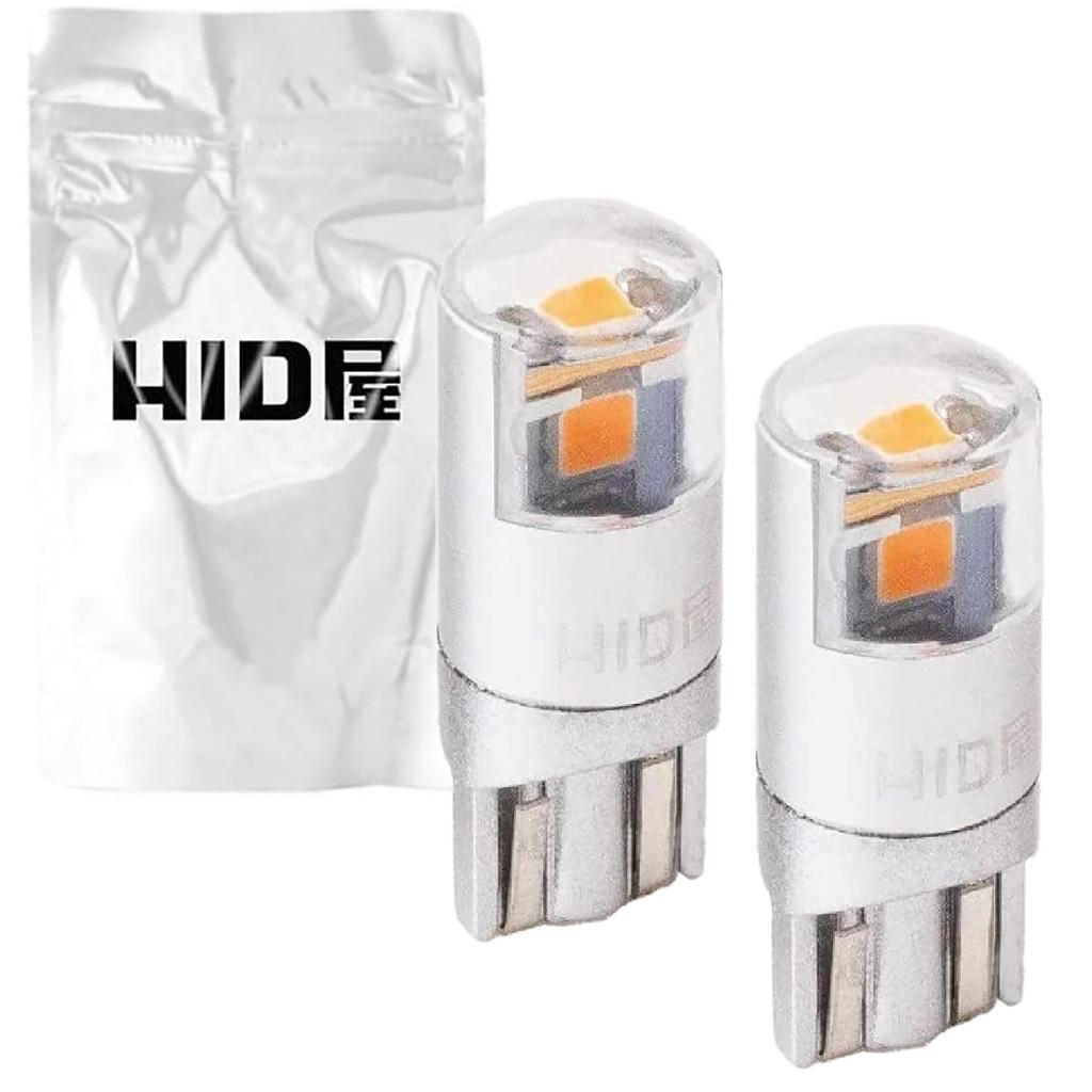 T10 LED Amber Side Turn Signal OEM Equivalent Compatible with Hybrid and Electric Set of HID-ya Bulbs, 70lm, Size, Vehicles, 2, Non-Polar