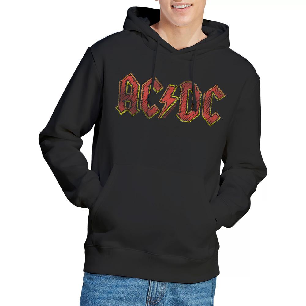 AC/DC Mens Hand Drawn Logo Hoodie