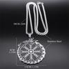 Viking Helm of Awe Compass Dragon Chain Necklace for Women Men Stainless Steel Aegishjalmur Scandinavian Necklace Jewelry N7959