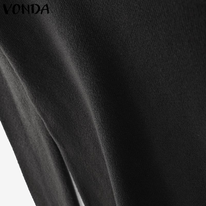 VONDA Autumn Women Turtleneck Long Sleeve Thin Casual Cropped Kniteed Sweater Tops Undershirts