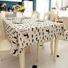 Cartoon Polyester Cotton Imitation Linen Christmas Pine Tree Deer Printed Tablecloth Coffee Table Tablecloth Customization