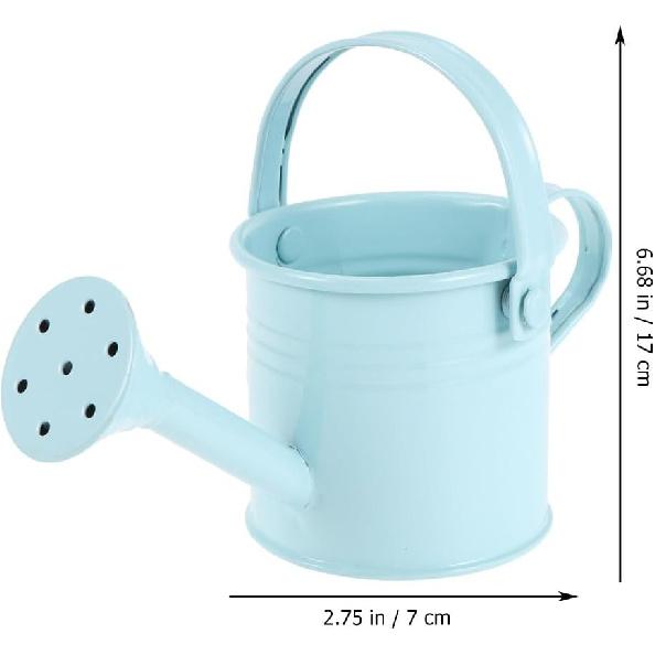 VANZACK 4Pcs Iron Watering Can Kids Watering Can Mini Sprinkler Bucket Kids Gardening Water Pot Mini Watering Can for Garden Yarde Home Plants Flower