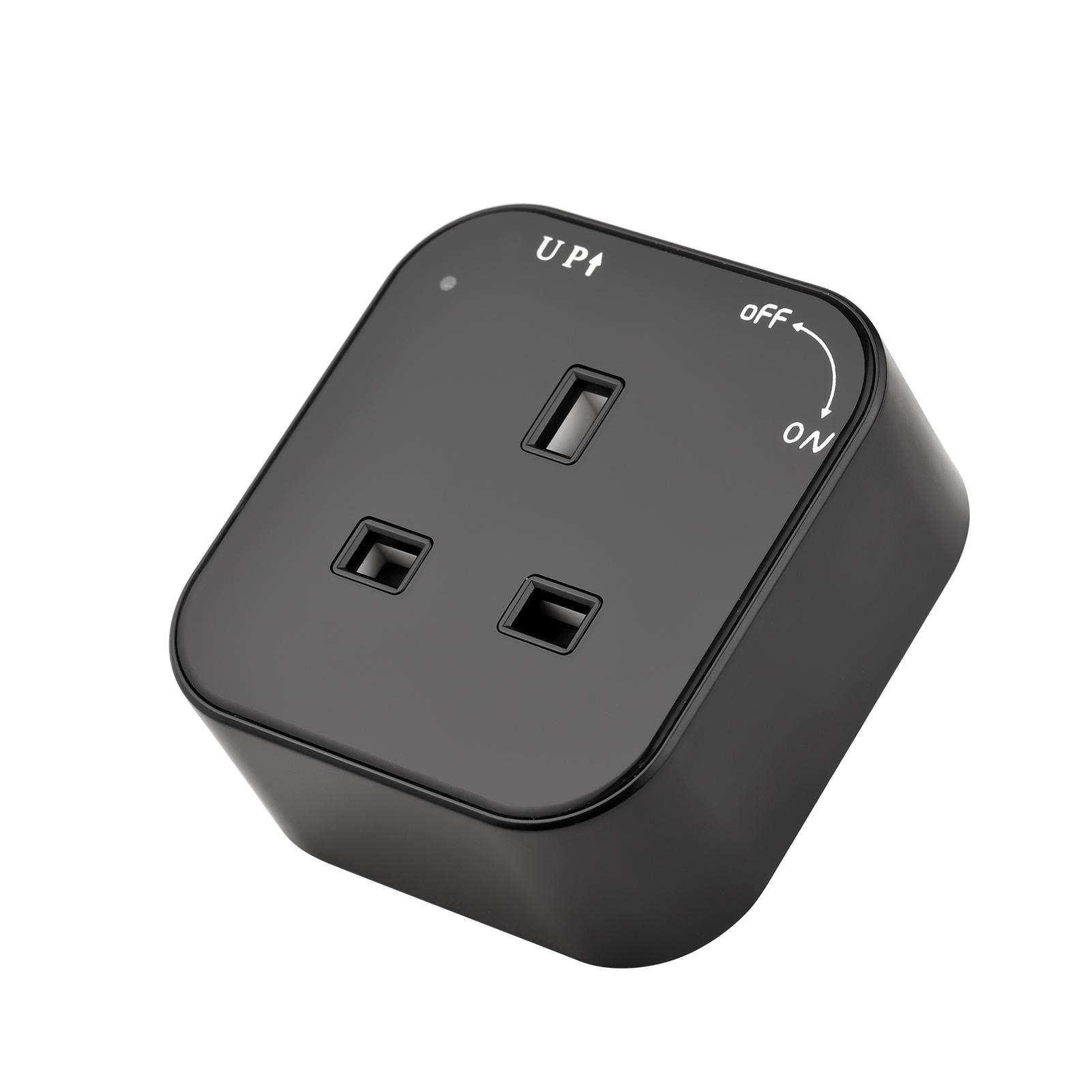 

Трекові розетки Power Track Розетка Електрична мобільна трекова розетка Power Track Adapter для офісу Square & UK Plug 13A & for Second Generation чорний