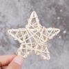 White Rattan Star Christmas Decoration Woven Wreaths DIY Handicraft Home Ornaments Wedding Party Supplies Indonesian Vine