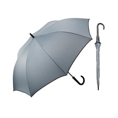 Waterfront Long Umbrella Rain Umbrella Piping Gray 65cm Big But Soft Open Actually Hard Wind Resistant One Touch Main Rib Bone FRP Unisex "Soft Jump"