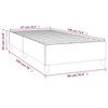 Box Spring Bed Frame Dark Brown 90 x 190 cm Fabric