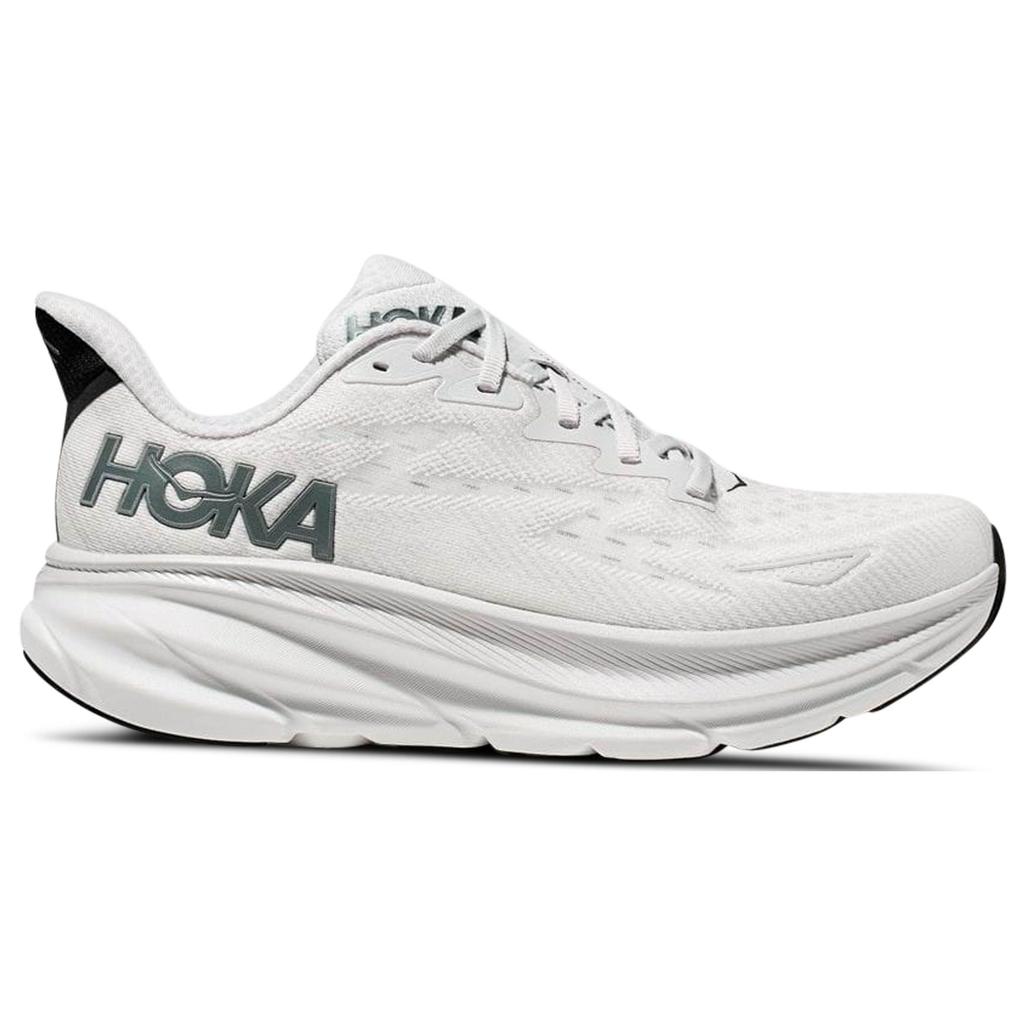 HOKA Clifton 9 Nimbus Cloud Steel Wool Herren Sneaker Weiß 1127895-NCSW