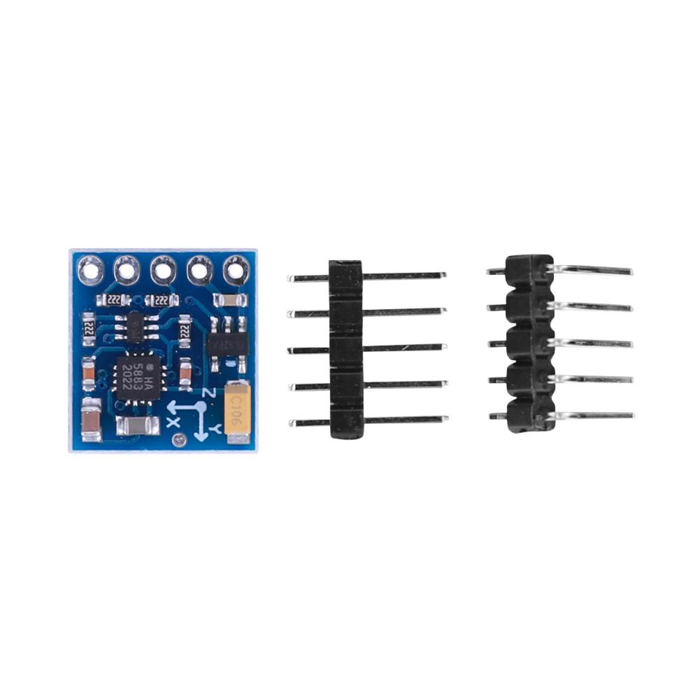 

GY-271 Triple Axis Compass Magnetometer Sensor I2C IIC Triple Axis Compass Magnetic Sensor Module HMC5883L QMC5883L for Arduino