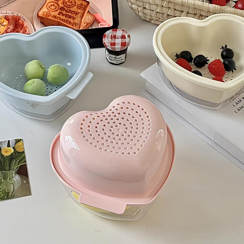 1 Stück Doppellagiger Multifunktionaler Kunststofffilter für Gemüse, Nudeln, Obst und Salate