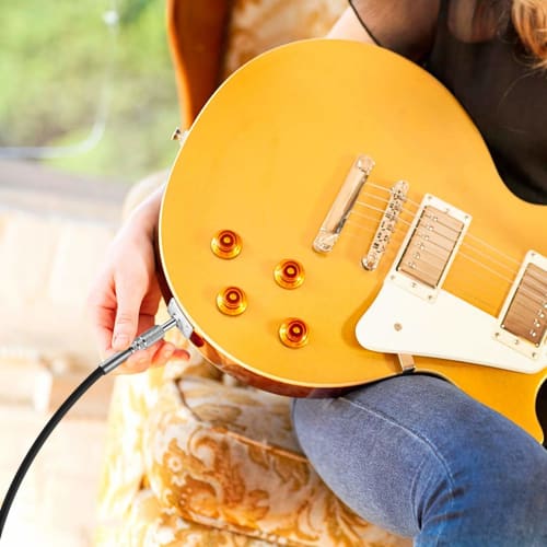 ULBRE USB Guitar Cable Guitar Cord 10FT USB Male To 1/4 Inch TS Mono Jack Connector Cord Compatible Windows and MacOS Guitar Bass To PC for Recording