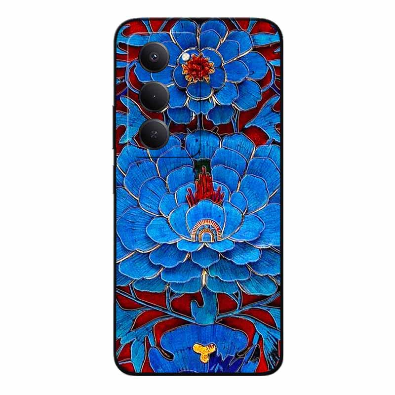 3D Emboss Cases For Redmi 15 5G 4G Relief Emboss Soft Silicone Back Cover For Xiaomi Redmi15 Flower Relief  Funda Redmi 15 4G 5G