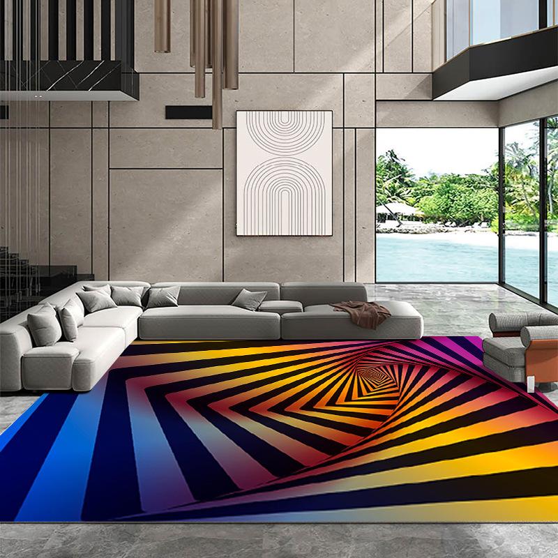 3D Vertigo Visual Whirlpool Carpet Living Room Sofas Decoration Bedroom Bedside Rug Creative Anti-skid Kitchen Balcony Floor Mat