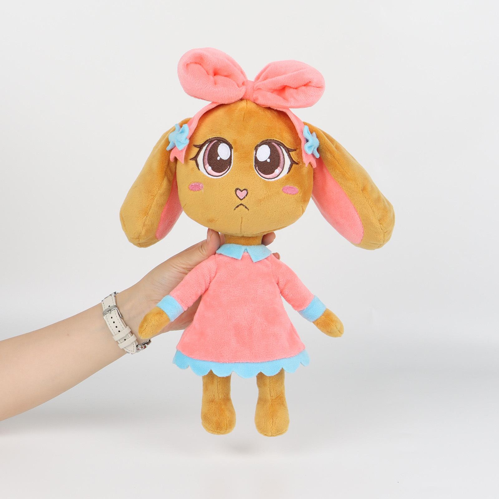 Dollys Factory Süße Kaninchen Plüschpuppe Weiches Kuscheltier Cartoon Tier Plüschtier Heimdekoration Sammlerstück Geschenk Für Erwachsene Sammler 25CM