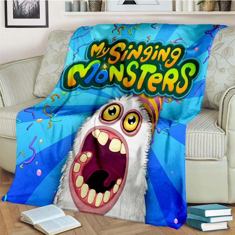 My Singing Monsters Video Game Cartoon 3D Blanket,Soft Throw Blanket for Home Bedroom Bed Sofa Picnic Travel Cover Blanket Kids