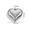 1pc 304 Stainless Steel Large Heart 3D Charms PVD Gold Plated Metal Earring Necklace Jewelry Making Findings Accessories