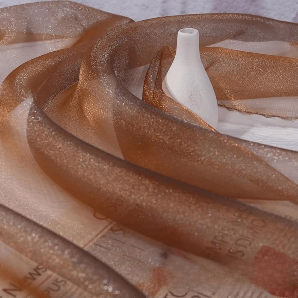 Mjuk tyll 100*140cm Fluorescerande organzatyger Glitterorganza Tyg Scen Bröllopsdekor