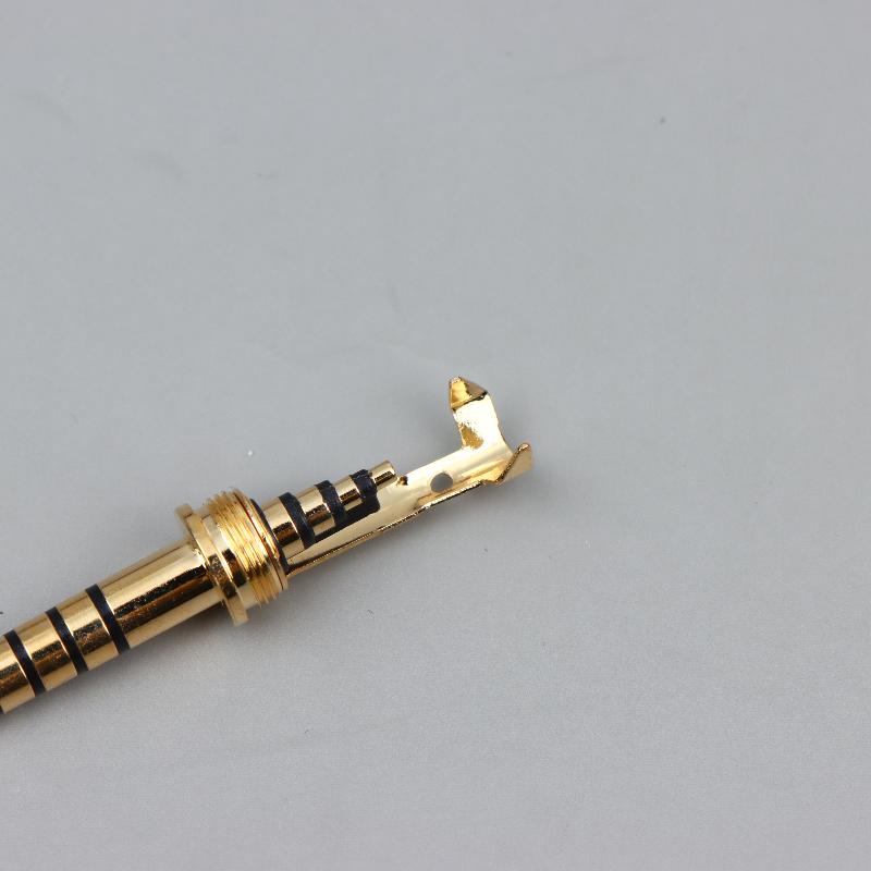 HIFI 4.4MM 5Pole Balanced Audio Plug Copper Rhodium Plated with Clip for Custom Studio Headphones