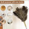 Extendable Ostrich Feather Duster With Stainless Steel Long Handle Brush Household Furniturer Dust Cleaning Tools
