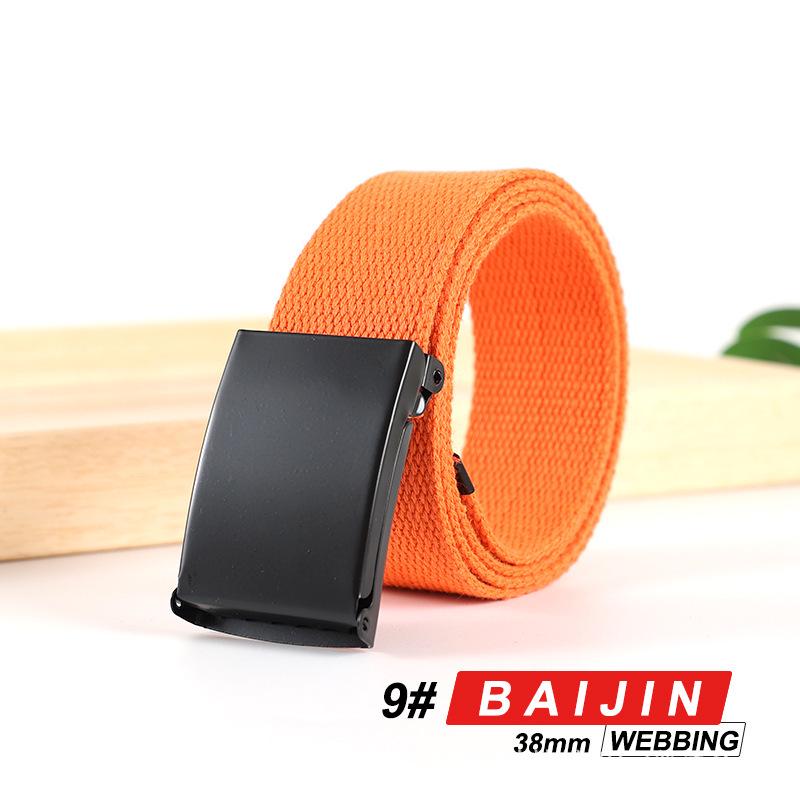 Canvas & Leather Multi-Color Casual Waist Belt - Stylish, Easy-to-Match Accessory for Students