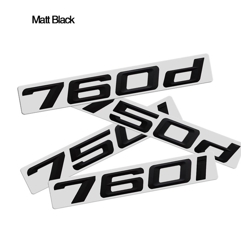 ABS Emblem Glossy Black Car Sticker Badge Decal Body Trunk Decor for BMW 728i 730i 735i 740 745i 750i 760i 730d 740d 750d 760d