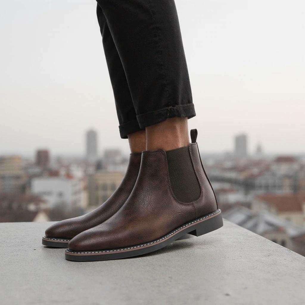 Men Boots Comfortable Retro Fashion 2026 Brand Boots Leather