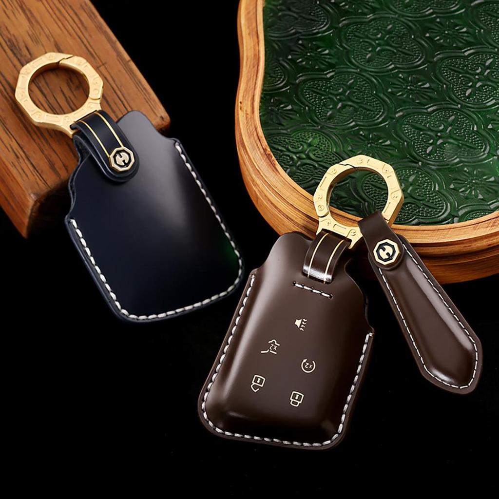 Suitable for New Style Buickang Kewei Handmade Cowhide High-End Car Key Cover