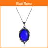 Vintage Star Dust Gothic Necklace With Embossed Crystal Pendant For Women