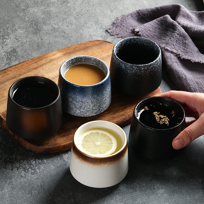 Japanese Style Ceramic Coffee Cup Drinkware Wine Mug Water Mugs Gift Wholesale 200ml Porcelain Personal Single Pottery Tea Cups
