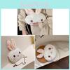 Plush Lolita Bunny Bag With Pearl Chain For Casual Travel And Cute Style