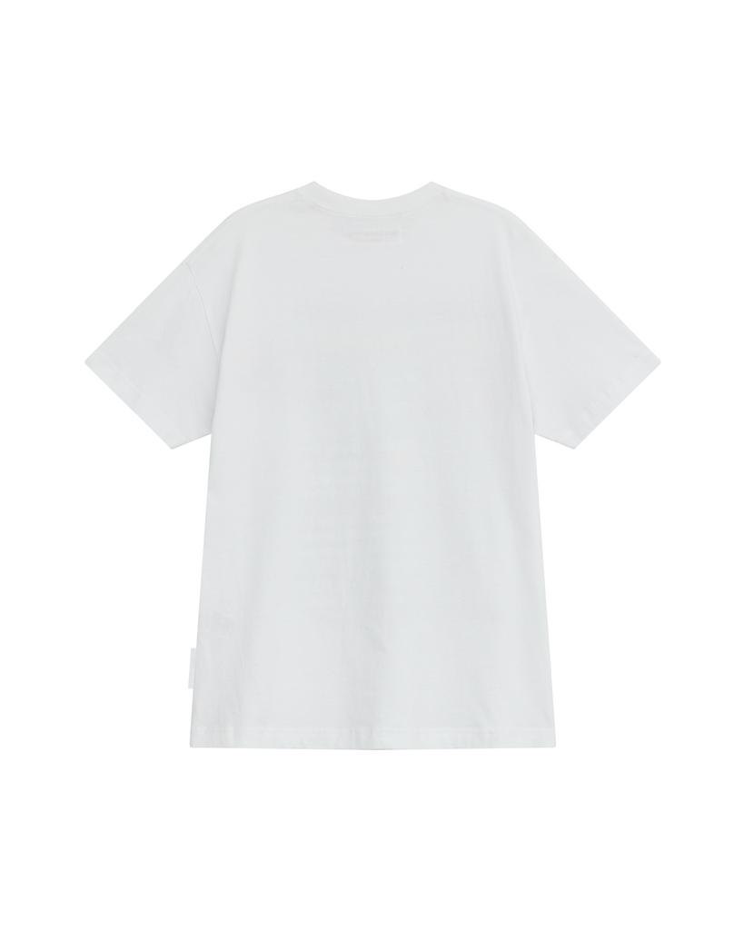 THEMUSEUMVISITOR Multi Text Graffiti T-Shirt (White)