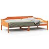 Solid Wood Bed Frame without Mattress Wax Brown 80 x 200 cm Pine Wood