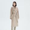 LANCY Women's Pure Wool French Style Midi Coat