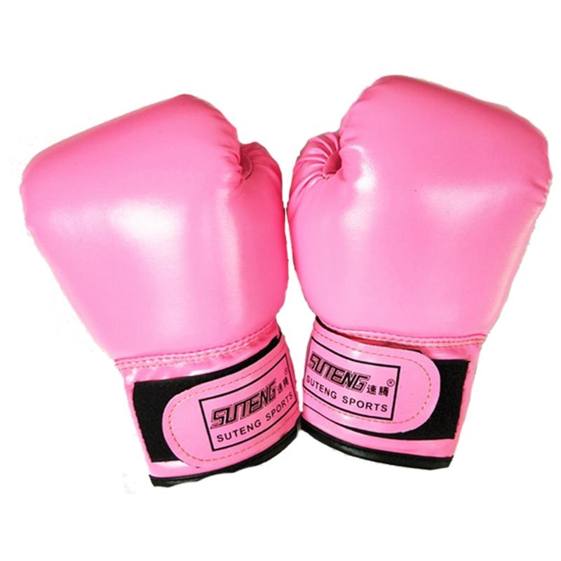 3-10 Yrs Kids Boxing Gloves for Kid Children Youth Punching Bag Kickboxing Muay Thai Mitts MMA Training Sparring Gloves горячий розовый