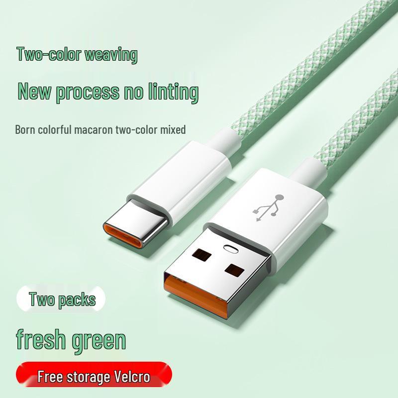 6A Fast Charge Type-C Cable for Huawei Mate40Pro/60, Honor, Vivo, Xiaomi, Oppo