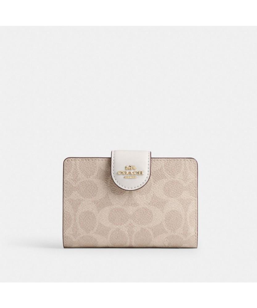 Coach Medium Corner Zip Wallet In Signature Canvas Cw786 Imxdm