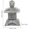 Milisten 1 Set Mini Pagoda Statue Resin Rockery Bonsai Decor Tiny Pavilion Figurine Miniature Zen Garden Accessories for Micro Landscape Sand Table