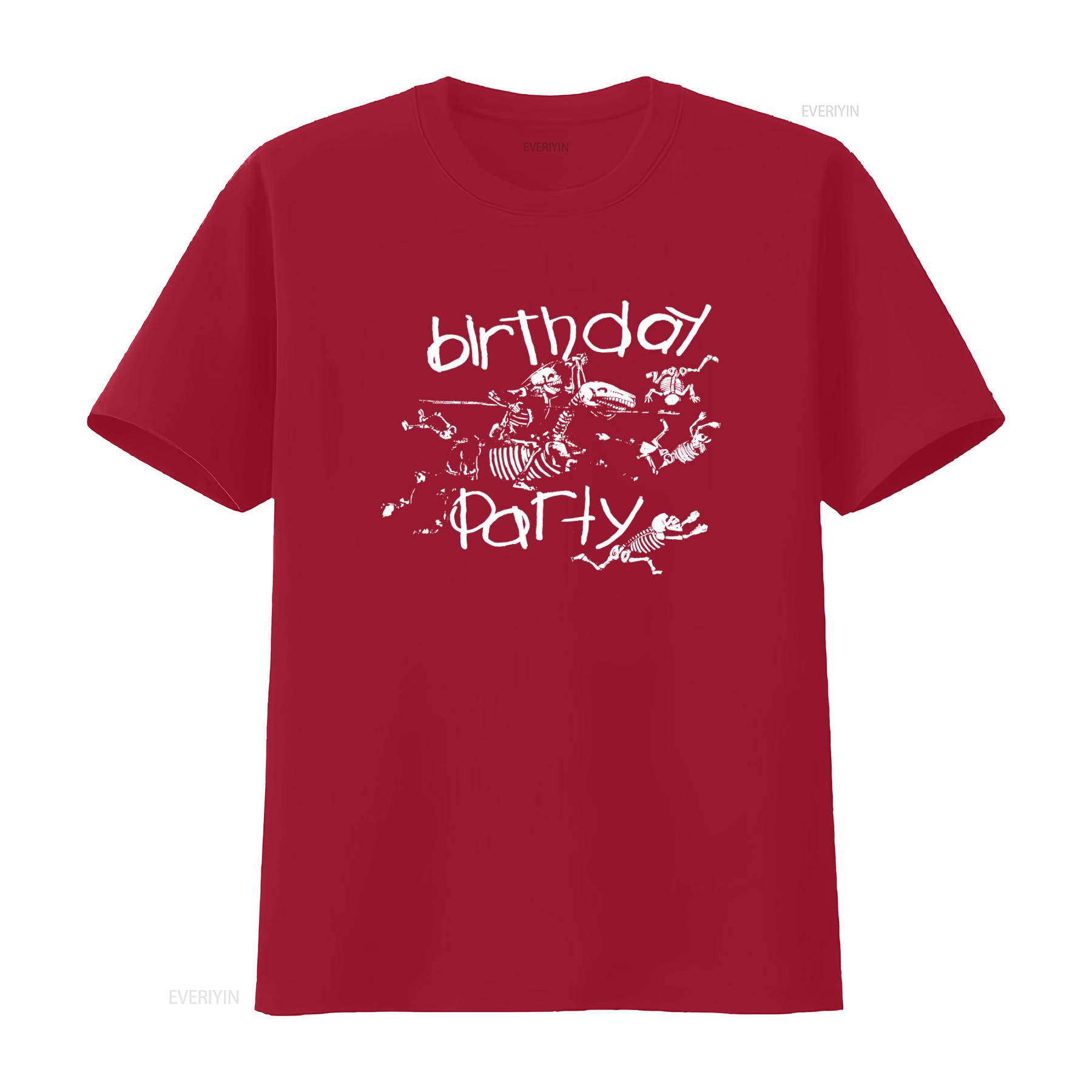 

The Birthday Party Skeletons T shirt for Men and Women vintage Washed Soft Breathable Stretched Casual fashion designer clothes S