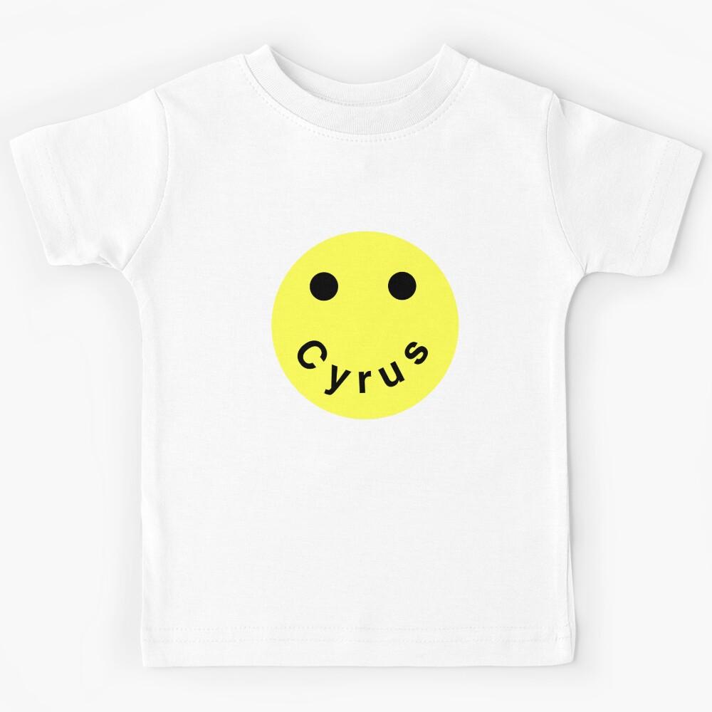 Cyrus Smiley Face Kids T-Shirt 170