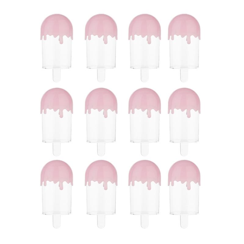 

Bulk Pack of 12 Miniature Suitcases Party Supplies Storage Boxes Ice Cream Designs for Wedding and Birthday Decoration розовый