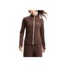 Fila Fitness Series Casual Retro Solid Color Slim Fit Stand Collar Zip Knit Top Women Tops A11W541502FBN