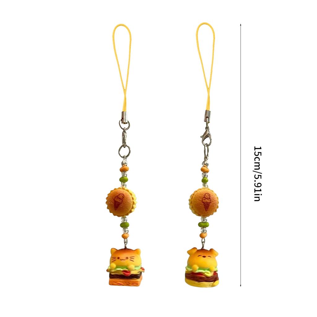 Practical Handmade Beadwork Cats Hanging Ornament Versatile Phone Charm Portable for Styles Upgrades Daily Use