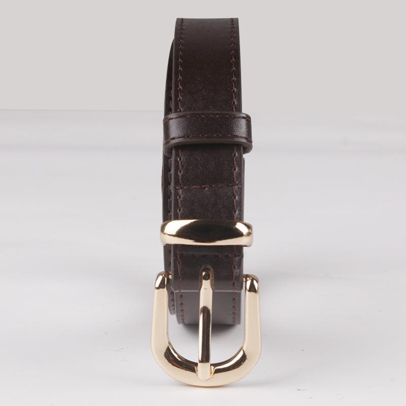 Women's Simple Pants Belt Solid Color Casual Pin Buckle PU Belt