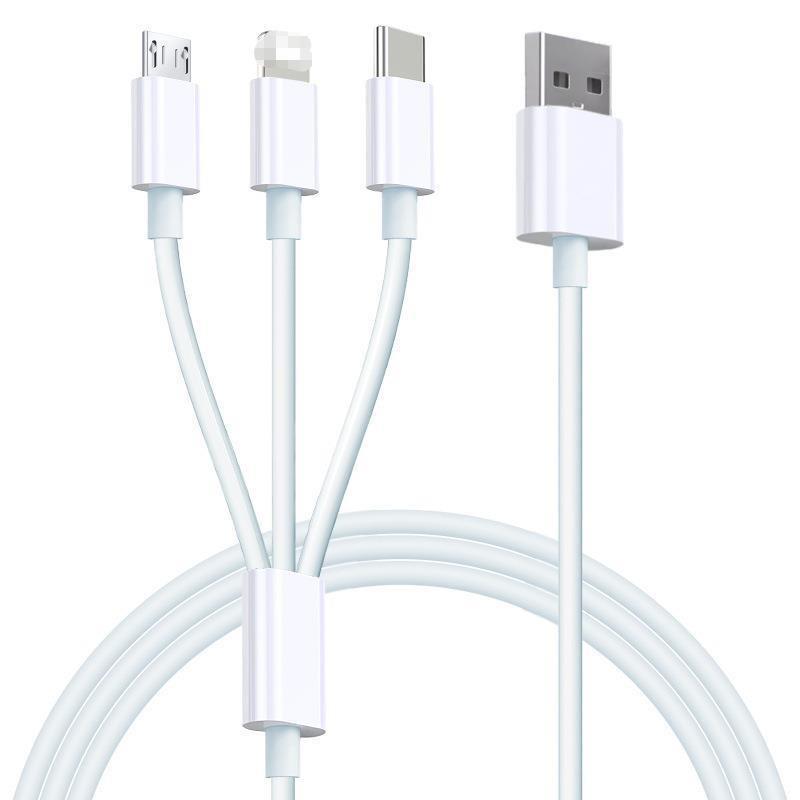 S187TPE 3-in-1 Fast Charging Cable for Apple, Huawei, Type-C, and Android Phones