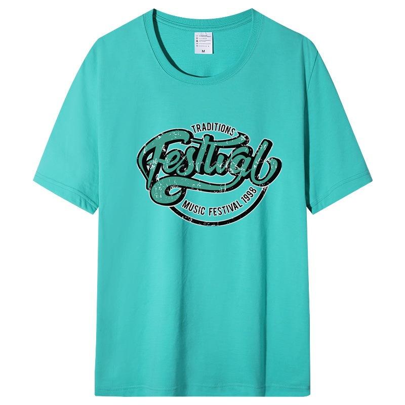 Kurzarm-T-Shirt für Männer und Frauen, lockerer Sommer, Rundhalsausschnitt, Buchstaben auf dem Unterhemd der Kleidung gedruckt