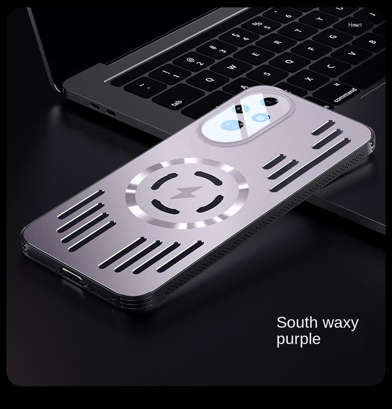 For Huawei Honor 200 Pro Case Hard Metal Heat Dissipation Magnetic Wireless Charging Protect Back Cover for Honor 300 200 100Pro