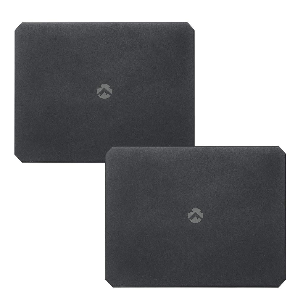 CAMPING MOON Minimal Rack, Connectable Aluminum Top and Half Top, Set of 2, Black, Black Gear, T-229-9BK-2P