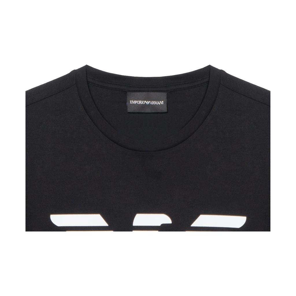 Emporio Armani Cotton Logo Print Crew Neck Long Sleeve T-Shirt Men Tops Black 8N1T64-1JNQZ-0999