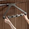 1pc Stainless Steel Over-the-Door Hook Rack - Easy Install, No Drilling Required, Strong Load Capacity, Casual Style, Perfect for Hanging Clothes