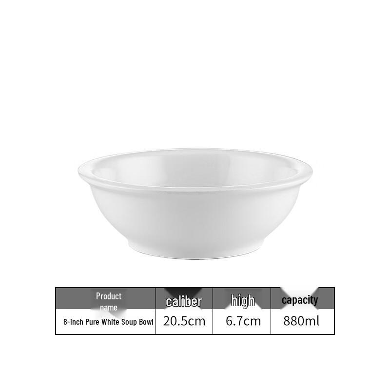 Pure White Ceramic Large Serving Bowl